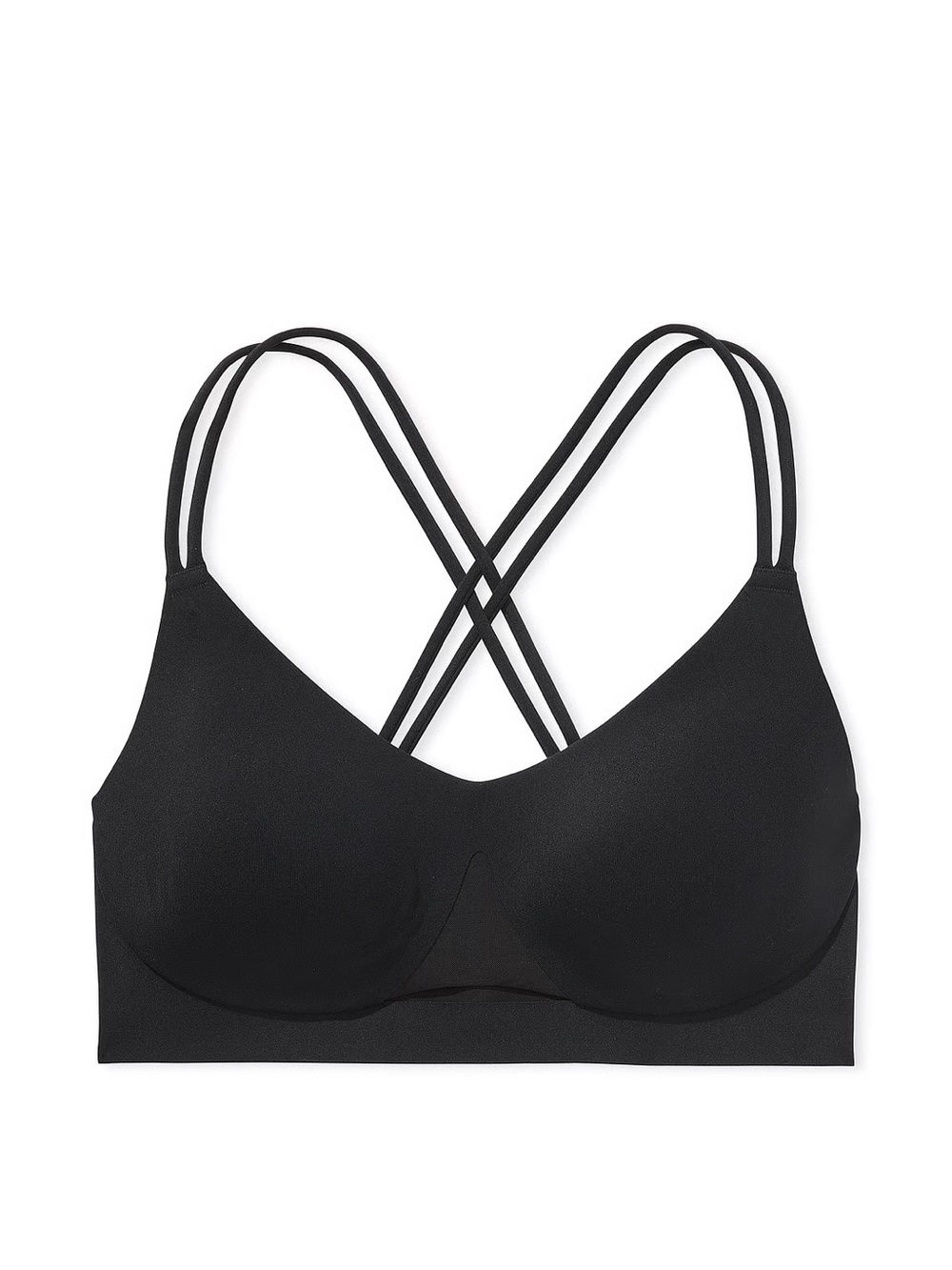 Victoria’s Secret VSX Elevate Strappy Comfort Sports Bra Black Back S